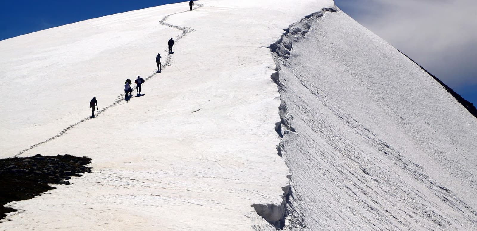 Craggy spires of Moon Peak catching the first light of dawn